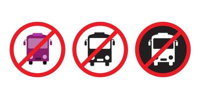 The vehicle is prohibited. No Parking. Trucks and bus are not allowed to travel. Round prohibition sign. vector