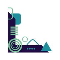 Modern corner shape geometric element vector