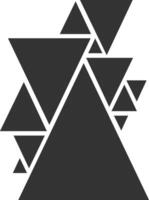 triangular picture collage blank template vector