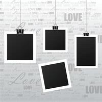 creative vintage scrapbook set with silver text effect background vector