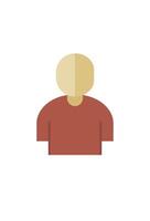 simple person icon for profile. simple human symbol vector