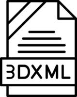 3DXML Icon Design vector