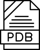 PDB Icon Design vector
