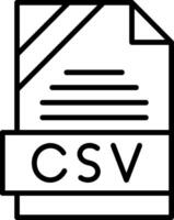 CSV Icon Design vector