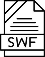 SWF Icon Design vector