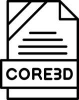 CORE3D Icon Design vector