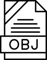 OBJ Icon Design vector
