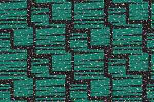 Abstract organic shapes square seamless pattern on a dark background. hand drawing unique green squares with spotted, drops, dots print. Simple contemporary minimalist texture ornament vector