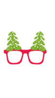 Glasses with christmas trees on them png