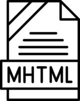 MHTML Icon Design vector