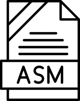 asm icono diseño vector