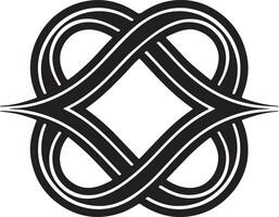 Infinity Loop - an infinity symbol intertwined with an abstract shape. logo, silhouette image vector
