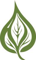 A logo for an eco-friendly brand, featuring a stylized leaf or tree symbol with clean, flowing lines. vector