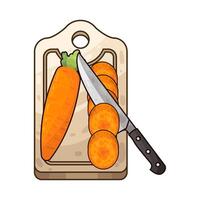 Charming Simple Carrot Slices vector