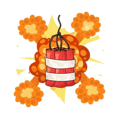 Dynamite Explosion Disaster illustration