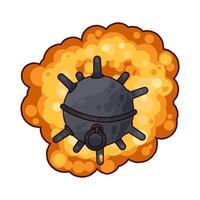 illustration of Large Dangerous Explosion vector