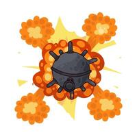 illustration of Massive Deadly Explosion vector