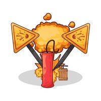 Powerful Dynamite Explosion vector