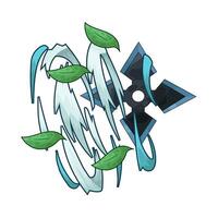 illustration of Wind Splitting Shuriken Movement vector