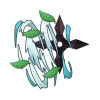 Wind Slicing Shuriken vector