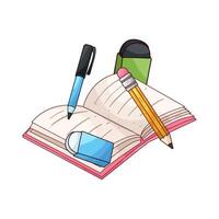 Notebook and Pencil vector