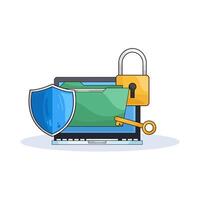 Access the Secrets folder illustration vector