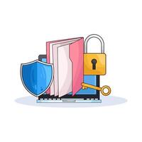 illustration of Access the Secrets folder vector
