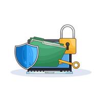 illustration of Access Closed folders vector