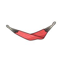 illustration of comfortable red hammock vector