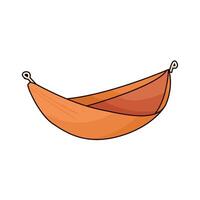 comfortable orange hammock vector