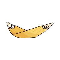 comfortable yellow hammock vector
