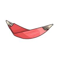 illustration of red hammock vector