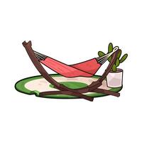 illustration of Relax on a Hammock vector