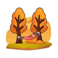 Hammock on Tree vector