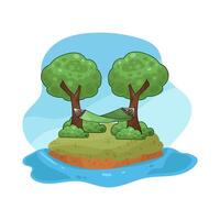 Relax in a Hammock in the Trees vector