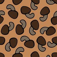 Illustration of pattern with buttercup mushrooms. vector