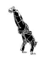 high kick pencak silat image vector
