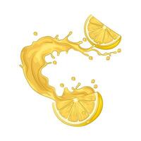 a splash of refreshing lemon juice vector