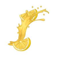 A Splash of Lemon For Freshness vector