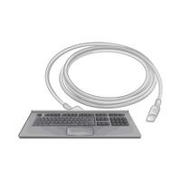 illustration of keyboard with Multifunction Cable Connector vector