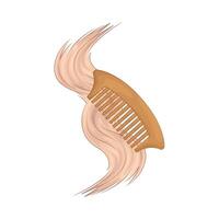 hair is being combed vector