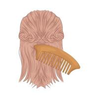 Soft Touch Combing Hair illustration vector