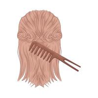 illustration of Comb Hair Gently vector