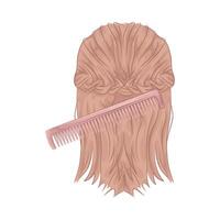 Comb Hair Gently vector