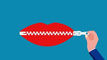 a hand holding a zipper with a red tongue vector
