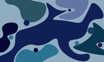 Dynamic waves abstract fluidity blue background vector