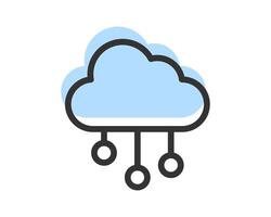 Cloud Storage And Data Transfer Icon. Computing Service And Network Related Line Icons. Database And Server, Cyber Security, Digital Transformation. vector