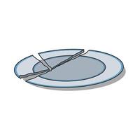 Shards of Broken Plate Scattered vector