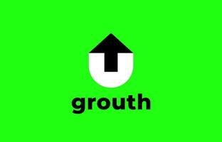 Logo Arrow and Letter U, fintech, technology, arrow, growth and increase symbols icon. Editable file vector
