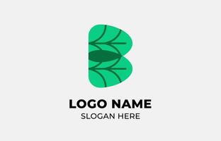Logo Leaf symbols and Letter B. Nature, tree, go green and growth concept with icon. Editable file vector